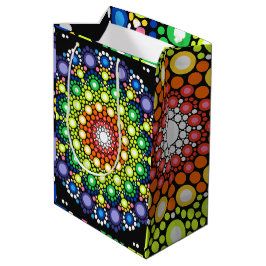 Dotter Mandala Retro Hippie Dots Mittlere Geschenktüte