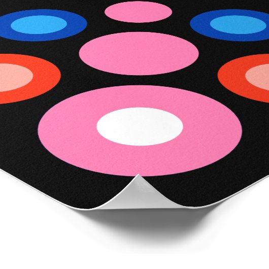 Dotter Mandala Retro Hippie Dots Poster (Ecke)