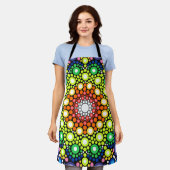 Dotter Mandala Retro Hippie Dots Schürze (Getragen)