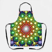 Dotter Mandala Retro Hippie Dots Schürze (Vorderseite)