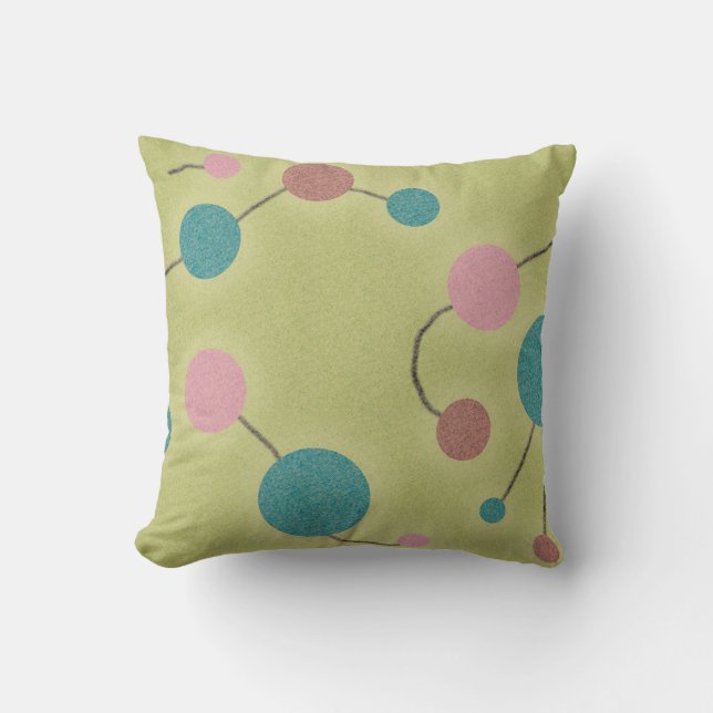 Dotter Retro Universe Green Kissen (Vorderseite)