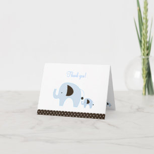 Dottie Blue Elephant geklappt Danke Notizen