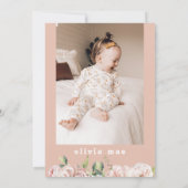 DOTTIE Heilige Kuh Niedliche Blumenfarm 2. Geburts Einladung (Rückseite)