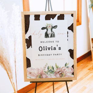 DOTTIE Heilige Kuh Niedliche Blumenfarm Geburtstag Poster