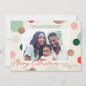 Dottie Merry Christmas Family Photo Feiertagskarte (Vorderseite)
