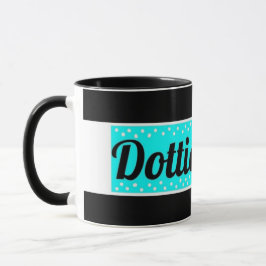 Dottie's Store-Logo-Kaffee-Tasse (schwarz/blau/wei Tasse