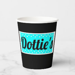 Dottie's Store Logopapier Cups (Schwarz & Aqua) Pappbecher