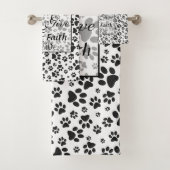 Dottuch-Set für Hunde schwarz und weiß Polka Badhandtuch Set (Insitu)