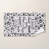 Dottuch-Set für Hunde schwarz und weiß Polka Badhandtuch Set (Handtuch)