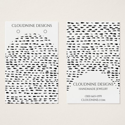 Dotty Arch Earring Necklace Juwelier Display Card (Vorne & Hinten)