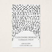 Dotty Arch Earring Necklace Juwelier Display Card (Rückseite)