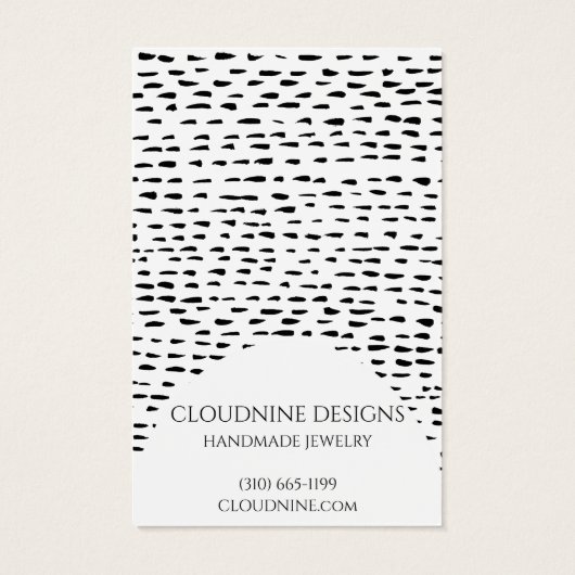 Dotty Arch Earring Necklace Juwelier Display Card (Rückseite)