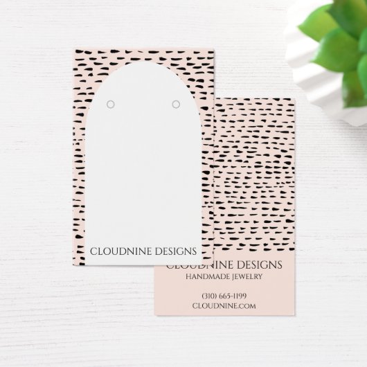 Dotty Arch Earring Necklace Juwelier Display Card (Schreibtisch)