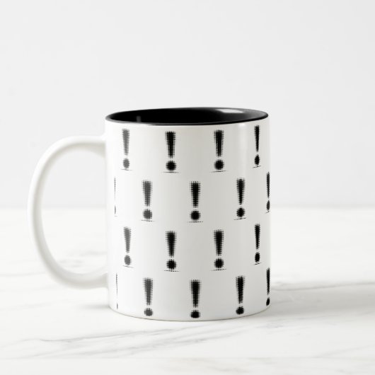 Dotty-Ausrufezeichen Zweifarbige Tasse (Links)