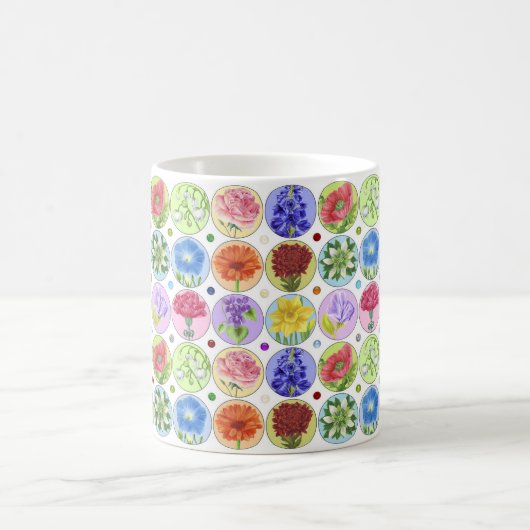 Dotty Birth Blume und Gem Classic Tasse (Mittel)
