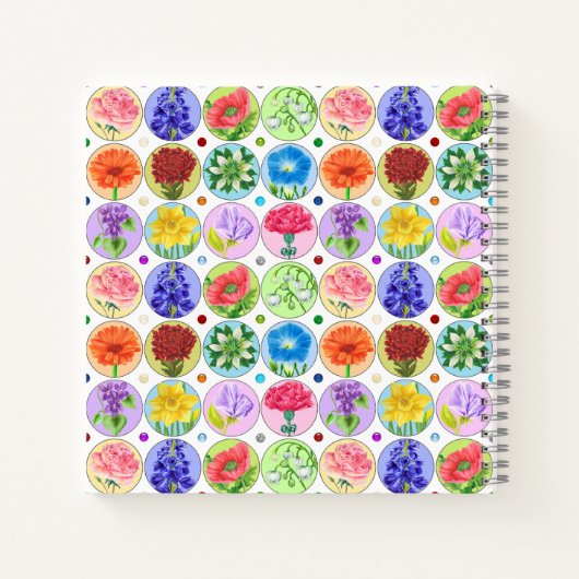 Dotty Birth Blume und Gem Notebook Notizblock (Rückseite)
