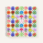 Dotty Birth Blume und Gem Notebook Notizblock (Vorderseite)