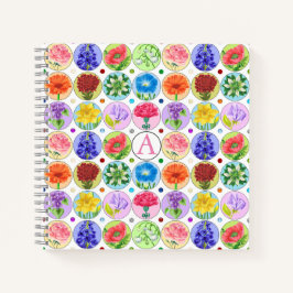 Dotty Birth Blume und Gem Notebook Notizblock