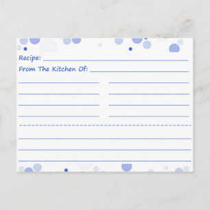 Dotty Blank Recipe Cards Postkarte
