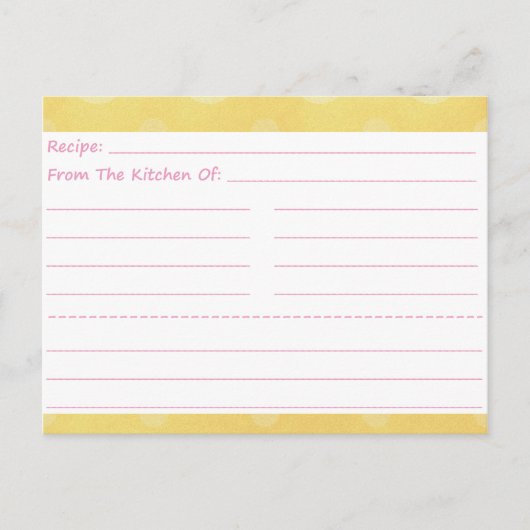 Dotty Blank Recipe Cards Postkarte (Vorderseite)