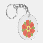 Dotty Blume Akryling-Ring Schlüsselanhänger (Vorderseite links)