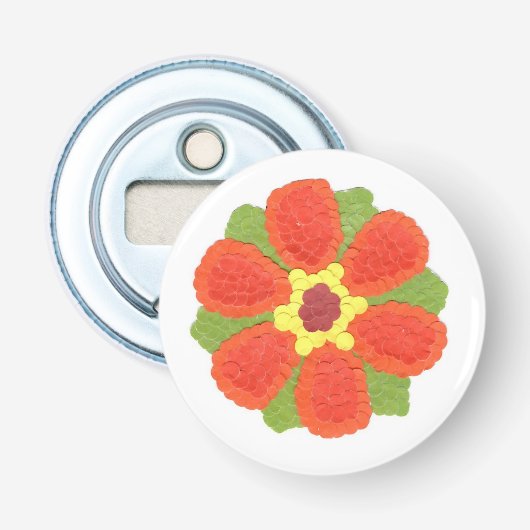 Dotty Blume Button Flaschenöffner (Vorderseite)