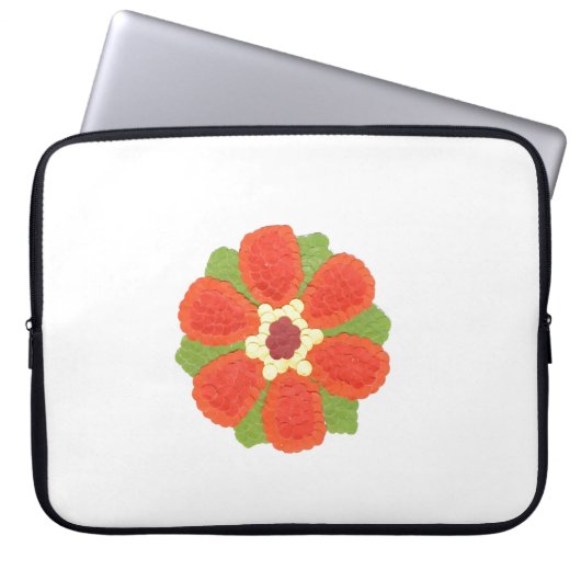 Dotty Blume Neoprene Laptop Sleeve (Vorderseite)