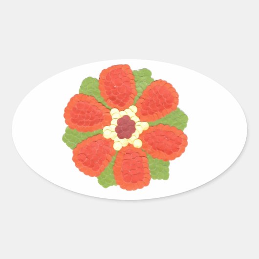 Dotty Blume Oval Sticker (Vorderseite)