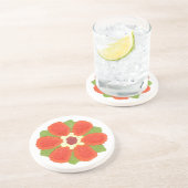 Dotty Blume Sandstone Untersetzer (Seite)