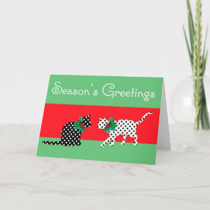 Dotty Cats Weihnachtskarte Feiertagskarte