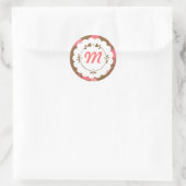 Dotty (Choco Berry) Siegel/Monogramm-Aufkleber Runder Aufkleber (Tasche)