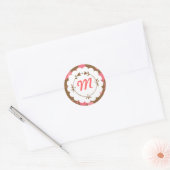 Dotty (Choco Berry) Siegel/Monogramm-Aufkleber Runder Aufkleber (Umschlag)