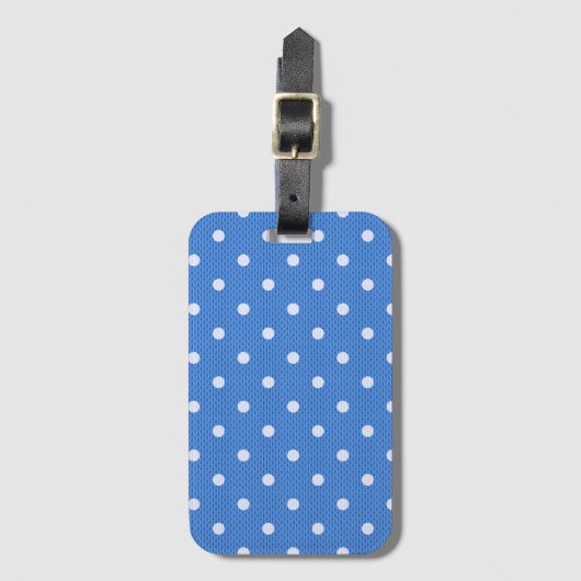 Dotty Delight Blue Gepäckanhänger (Vorderseite Vertikal)