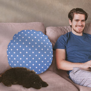 Dotty Delight Blue Rundes Kissen