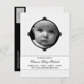 Dotty Delight Foto Birth Ankündigung (Vorne/Hinten)