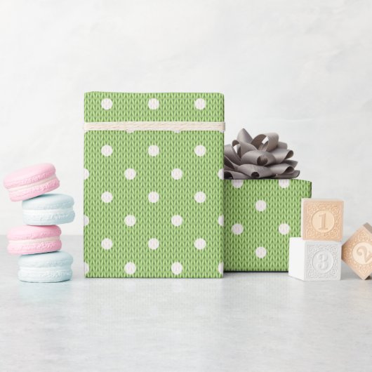 Dotty Delight Green Geschenkpapier (Babyparty)