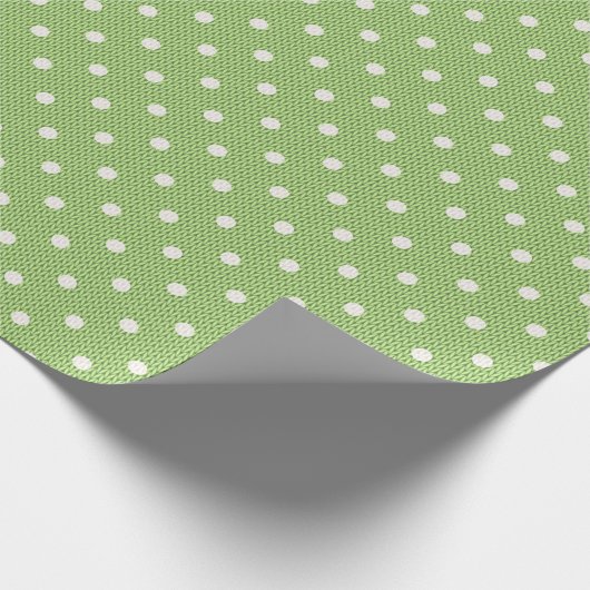Dotty Delight Green Geschenkpapier (Ecke)