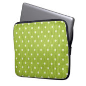 Dotty Delight Green Laptopschutzhülle (Vorderseite Links)
