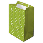 Dotty Delight Green Mittlere Geschenktüte (Rückseite Schrägansicht)