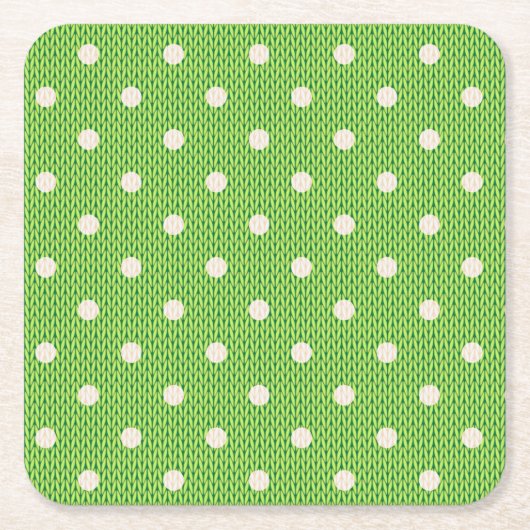 Dotty Delight Green Rechteckiger Pappuntersetzer (Vorderseite)