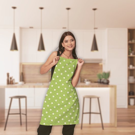 Dotty Delight Green Schürze