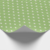 Dotty Delight Grün Geschenkpapier (Ecke)