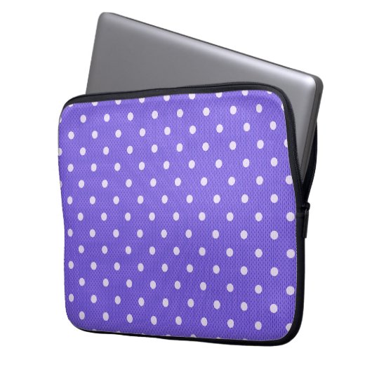 Dotty Delight Lila Laptopschutzhülle (Vorderseite Links)