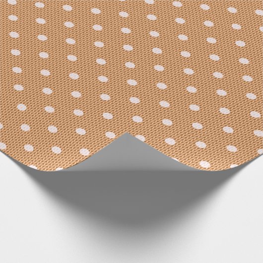 Dotty Delight Orange Geschenkpapier (Ecke)