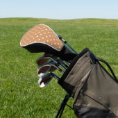 Dotty Delight Orange Golf Headcover (In SItu)