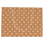 Dotty Delight Orange Große Geschenktüte (Rückseite)