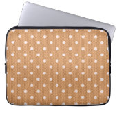 Dotty Delight Orange Laptopschutzhülle (Vorderseite)