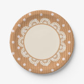 Dotty Delight Orange Pappteller (Vorderseite)