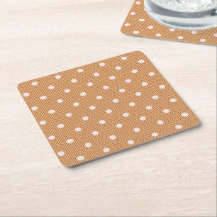 Dotty Delight Orange Rechteckiger Pappuntersetzer