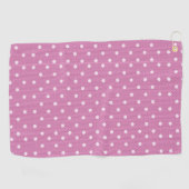 Dotty Delight Pink Golfhandtuch (Horizontal)
